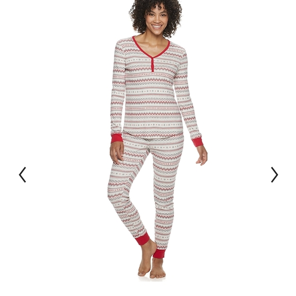 NWT fam Bundle NEW Matching Christmas Pajamas matching Lauren Conrad LC Jammies - Picture 3 of 12